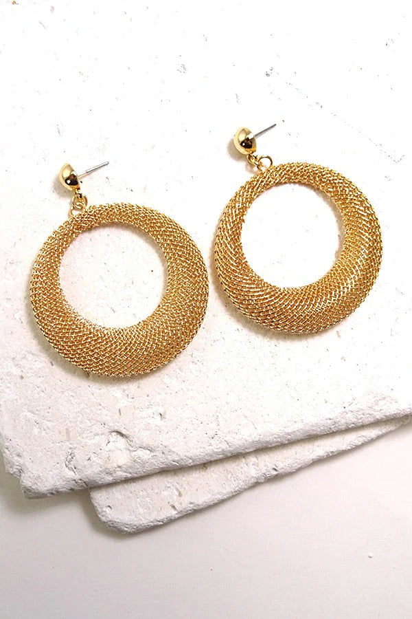 Mesh Large Drop Earring