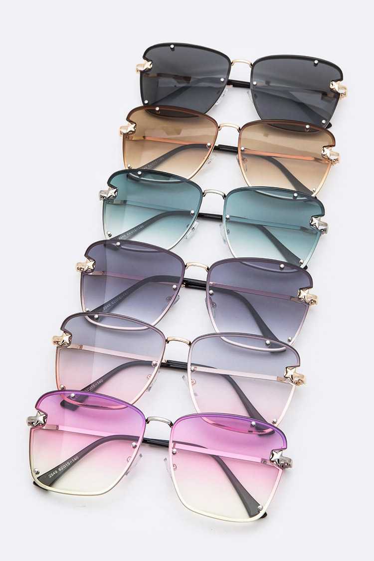 Cat Eye Rimless Sunglasses