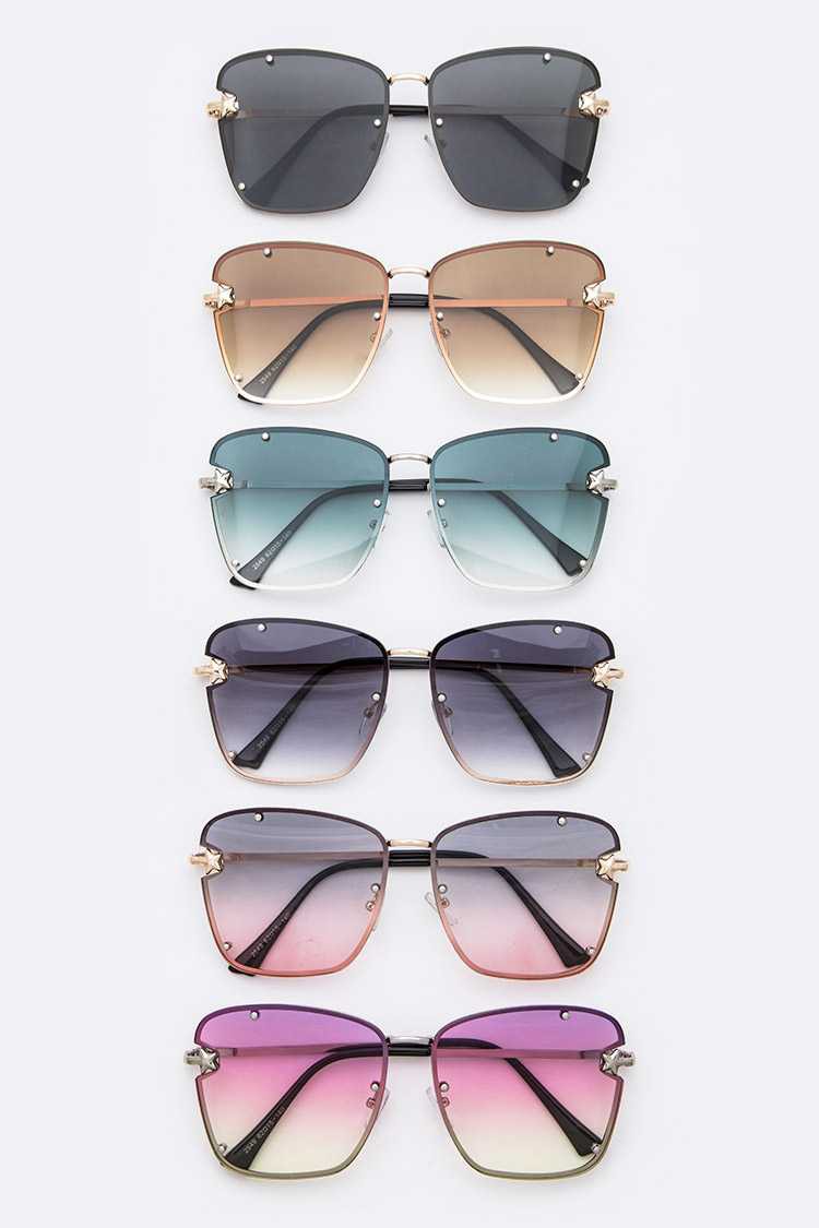 Cat Eye Rimless Sunglasses